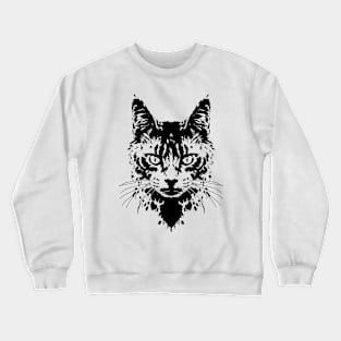 Cute Cat Illusion Design, Funny Cat Lover Gift Idea Crewneck Sweatshirt